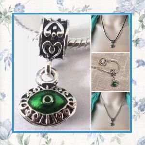 🎀 ZEN MASONIC NECKLACE EYE BEAD CHARM PENDANT DIY CRAFT PENDANT WICCAN MAGIC